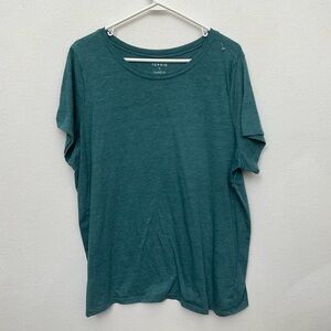 Torrid Emerald Green Heathered Classic Fit Short Sleeve Top Size 3X Basic Comfy
